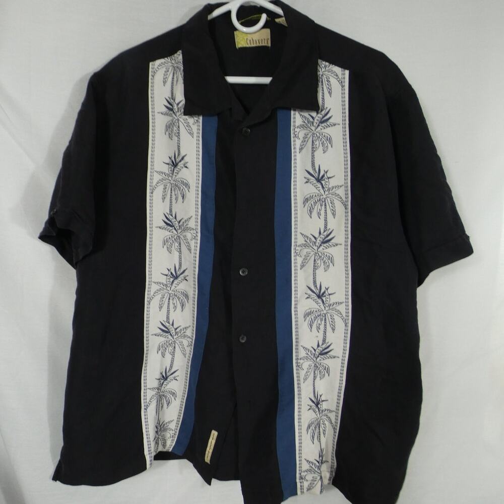 Cubavera Heritage Fit Men's XXL Button Up Collared Hawaiian Shirt Tropical